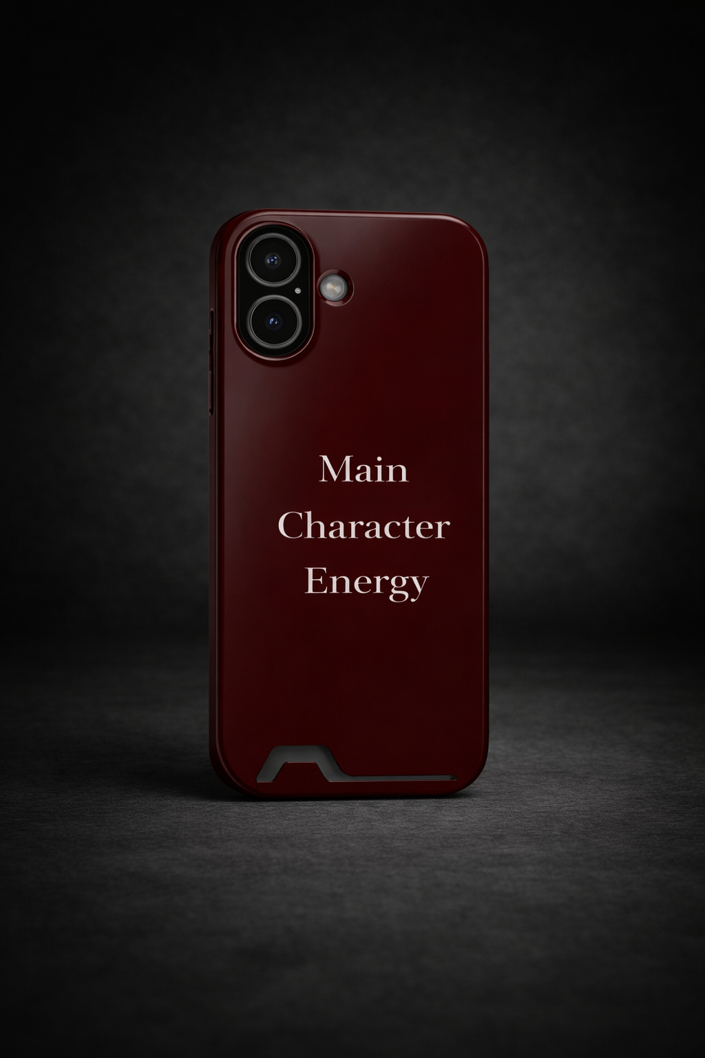 Main Character Energy phone case with card slot