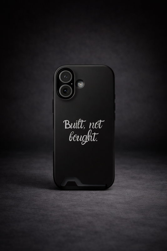 Built Not Bought Handyhülle mit Kartenfach