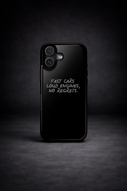 Fast Cars Loud Engines No Regrets Handyhülle